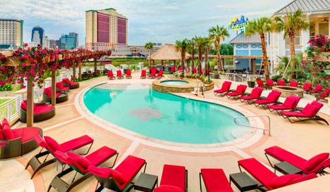 Pool and Lounge Chairs at Margaritaville Resort Casino